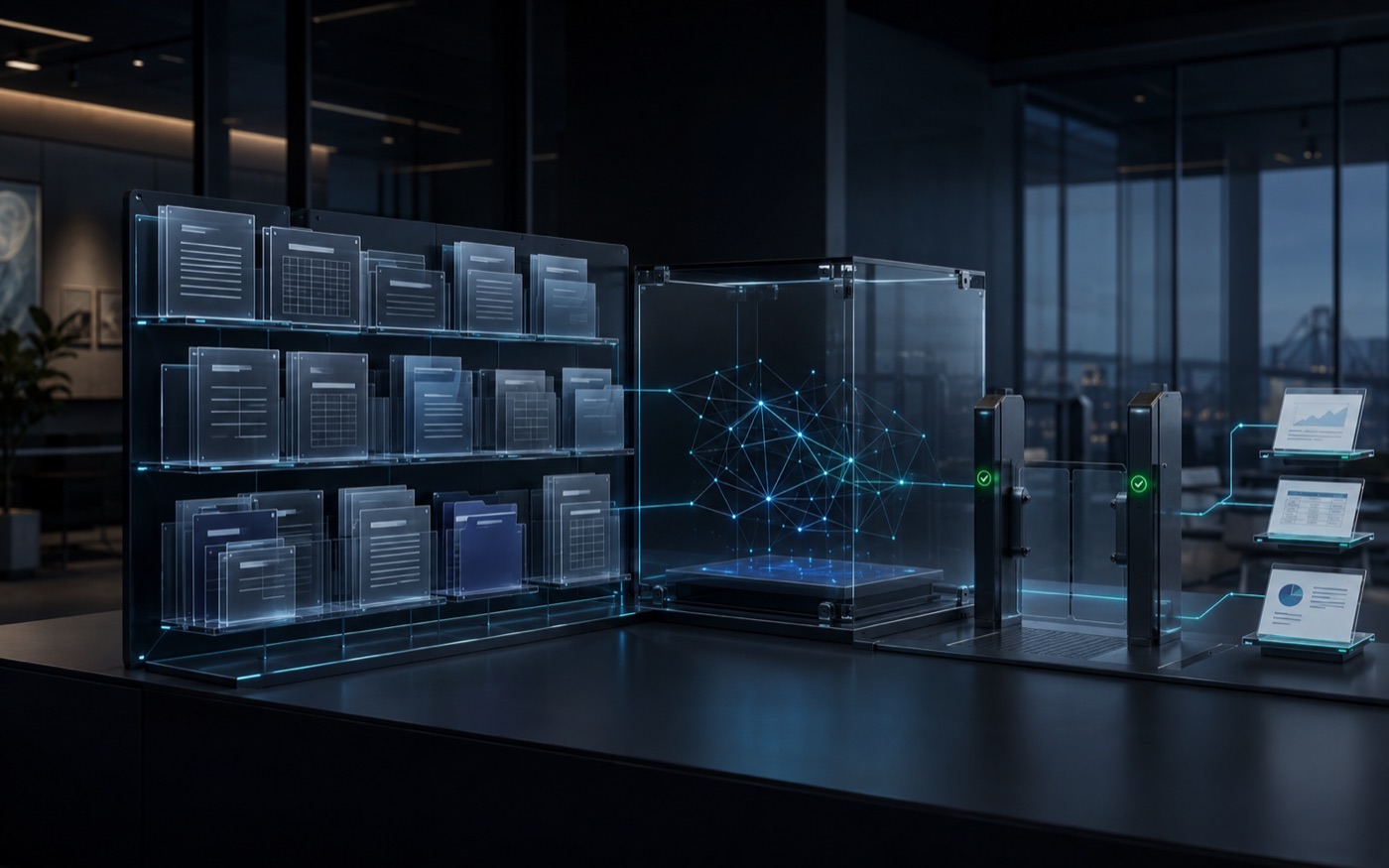 Private AI knowledge and workflow system in a controlled environment
