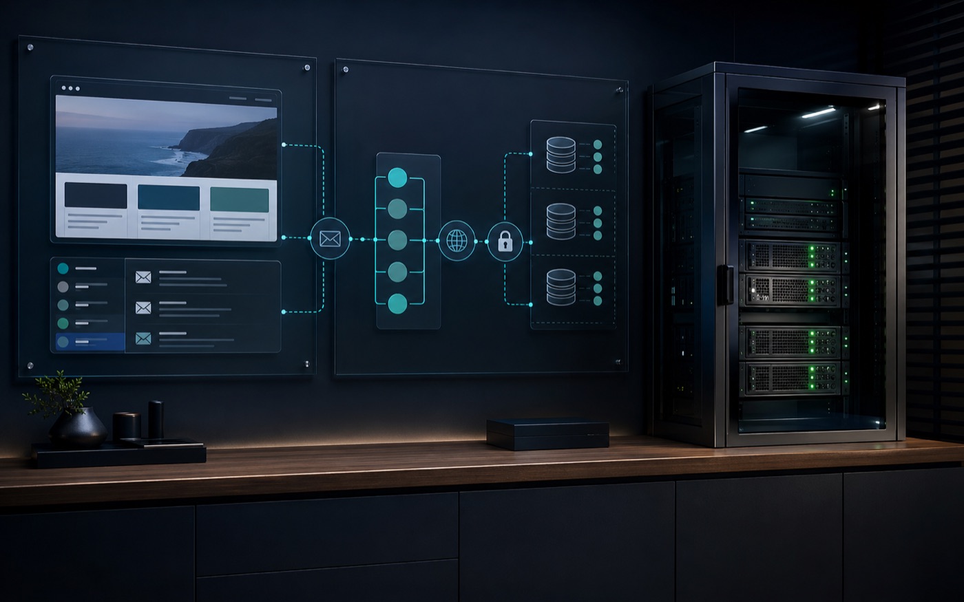 Secure website hosting, email and backup infrastructure