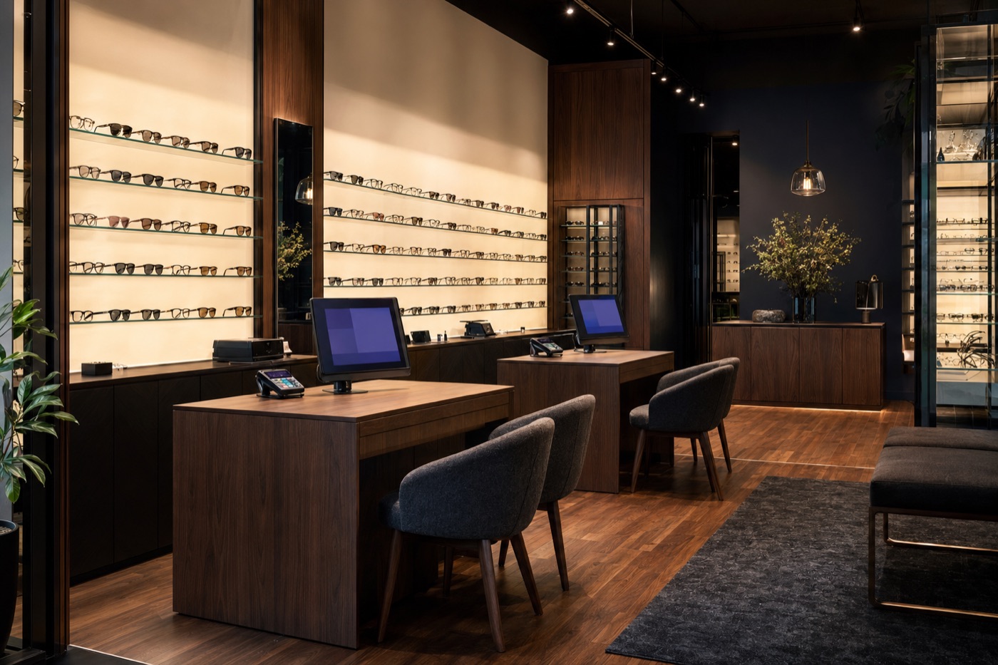 Premium optical retail store technology setup